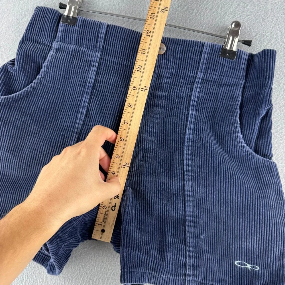 Vintage OP Corduroy Shorts Mens 34 Blue Elastic Waist Surf 90s Cotton